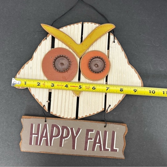 DanDee Welcome Fall Wooden Owl Hanging Wall Door Decor - Picture 5 of 5